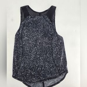 Lululemon Athletica Blue‎ Sleeveless Muscle Tee mesh w/open back Sz: S